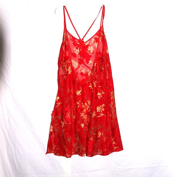 California Dynasty Other - CALIFORNIA DYNASTY RED FLORAL INTIMATES SIZE LARGE